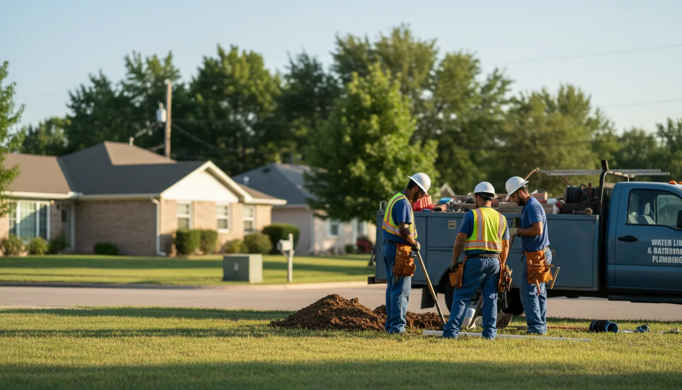 Residential water line and bathroom plumbing service in Trinity, AL
